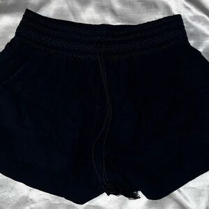 Rewash Navy Blue Smocked Waist Athletic Shorts